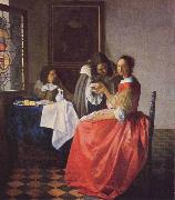 Johannes Vermeer Girl with the Wine Glass oil painting on canvas